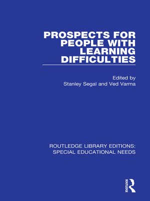 cover image of Prospects for People with Learning Difficulties